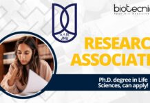 Research Associate I (RA-I) - DBT Project at Jawaharlal Nehru University (JNU), Ph.D. degree in Life Sciences, can apply!