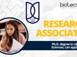 Research Associate I (RA-I) - DBT Project at Jawaharlal Nehru University (JNU), Ph.D. degree in Life Sciences, can apply!