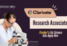 Research Associate at Clarivate – Fresher’s Life Science Jobs | Apply Now Research Associate at Clarivate – Fresher's Life Science Jobs | Apply Now