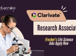Research Associate at Clarivate – Fresher's Life Science Jobs | Apply Now