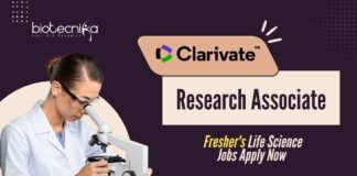 Research Associate at Clarivate – Fresher's Life Science Jobs | Apply Now