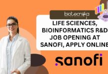 BSc & MSc Life Sciences, Bioinformatics R&D Job Opening at Sanofi, Apply Online Bioinformatics R&D Job Opening at Sanofi
