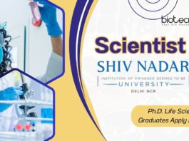Scientist Job at Shiv Nadar University | Ph.D. Life Science Graduates Apply Now