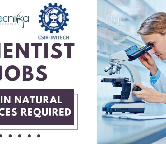 Scientist Jobs at CSIR-IMTECH PhD in Natural Sciences