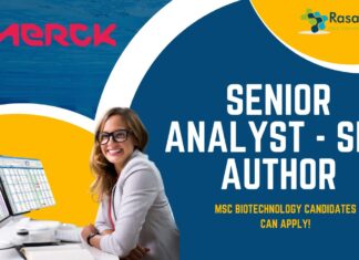 Senior Analyst - SDS Author at Merk, MSc Biotechnology candidates can apply!