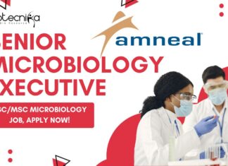 Senior Microbiology Executive at Amneal, BScMSc Microbiology job, apply now!