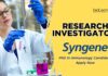 Fresher’s Job Alert: PhD in Immunology Candidates Join Syngene as Research Investigator – Apply Now! Syngene Research Investigator Job – PhD in Immunology Candidates Apply Now