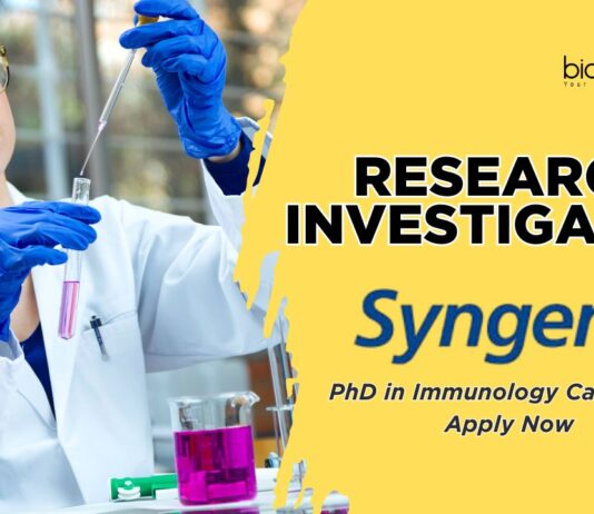 Syngene Research Investigator Job – PhD in Immunology Candidates Apply Now