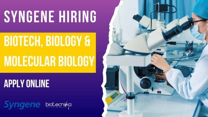 Syngene Molecular Biology Job