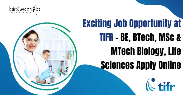 TIFR Mumbai Biotech JRF Job Opening