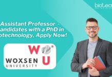 Assistant Professor - Candidates with a PhD in Biotechnology, Apply Now!