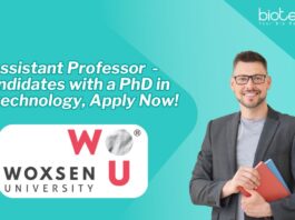 Assistant Professor - Candidates with a PhD in Biotechnology, Apply Now!