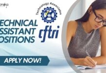 Technical Assistant Positions at CSIR-CFTRI, Apply now!