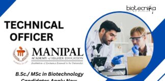 Technical Officer Job at KMC Mangalore, MAHE – B.Sc./ MSc in Biotechnology Candidates Apply Now 