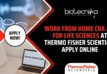 Work From Home CRA Job For Life Sciences at Thermo Fisher Scientific, Apply Online WFH CRA Job For Life Sciences