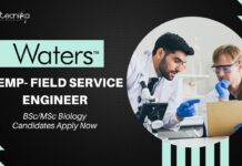 Waters Corporation Jobs l BSc/MSc Biology Candidates Apply Now Waters Corporation Jobs as Temp Field Service Engineer l BSc/MSc Biology Candidates Apply Now