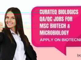 CuraTeQ Biologics QA/QC Jobs