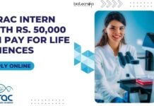 BIRAC Life Sciences Intern With Rs. 50,000 pm Pay, Apply Online