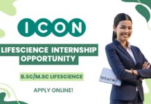 ICON Lifescience Internship for B.Sc/M.Sc Lifescience - Apply!