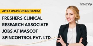 Freshers Clinical Research Associate Jobs at Mascot Spincontrol Pvt. Ltd, Apply Only on Biotecnika