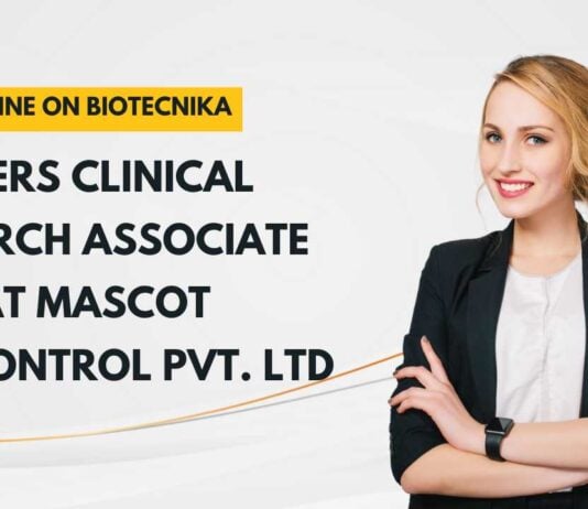 Freshers Clinical Research Associate Jobs at Mascot Spincontrol Pvt. Ltd, Apply Only on Biotecnika
