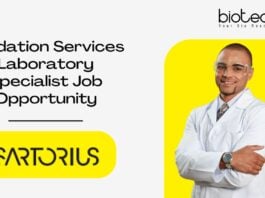 Validation Services Laboratory Specialist Job Opportunity