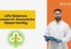 Life Science Research Associate Opportunity