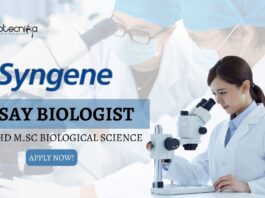 Assay Biologist Job at Syngene for PhD/M.Sc Biological science!