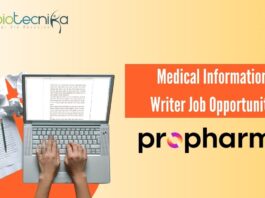 Medical Information Writer Job Opportunity