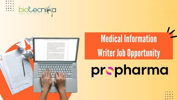 Medical Information Writer Job Opportunity
