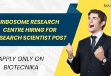 Ribosome Research Centre Hiring