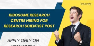 Ribosome Research Centre Hiring