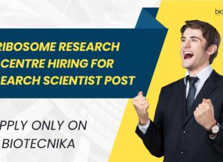 Ribosome Research Centre Hiring