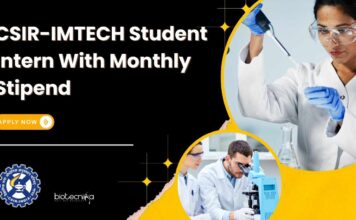 CSIR-IMTECH Student Intern With Monthly Stipend