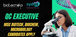 Quality Control Jobs at Zydus Ahmedabad
