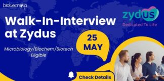 Walk-In-Interview at Zydus Life Sciences