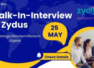Walk-In-Interview at Zydus Life Sciences
