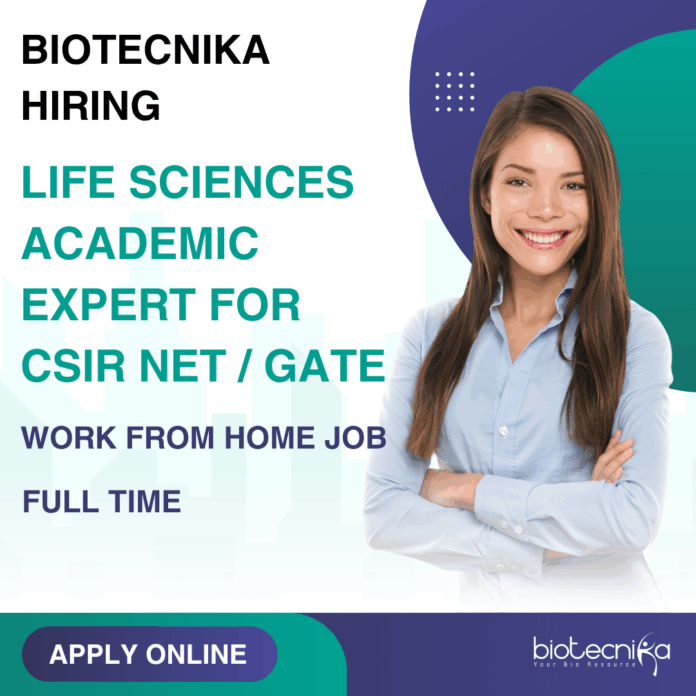 Life Sciences Teaching Jobs at Biotecnika