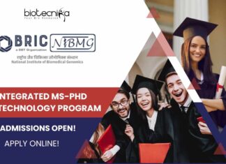BRIC-NIBMG Integrated MS-PhD Biotechnology Program Admissions 2025