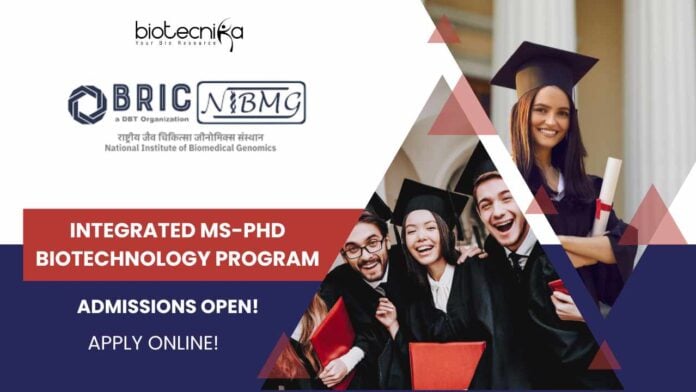 BRIC-NIBMG Integrated MS-PhD Biotechnology Program Admissions 2025
