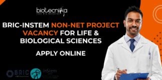inStem Non-NET Project Vacancy