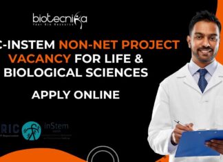 inStem Non-NET Project Vacancy