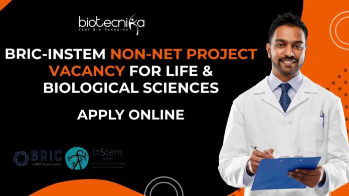 inStem Non-NET Project Vacancy
