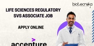  Accenture Life Sciences Regulatory Svs Associate Job