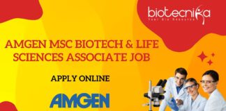 Amgen MSc Biotech Job Life Sciences