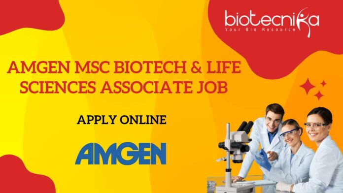 Amgen MSc Biotech Job Life Sciences