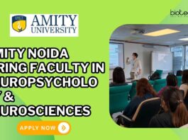 Amity Noida Hiring Faculty in Neuropsychology & Neurosciences (1)