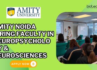 Amity Noida Hiring Faculty in Neuropsychology & Neurosciences (1)