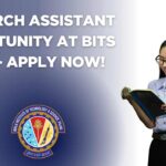 Research Assistant Opportunity at BITS Pilani – Apply Now! Life Sciences Research Assistant Job