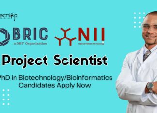 BRIC-NII Project Scientist Job - PhD in BiotechnologyBioinformatics Candidates Apply Now